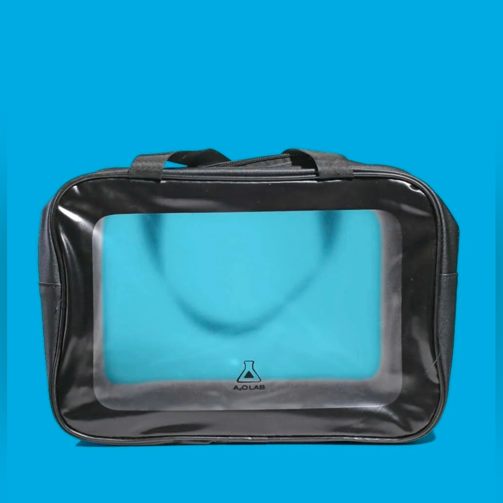 Large Black Clear Front Travel Toiletry Bag NWT